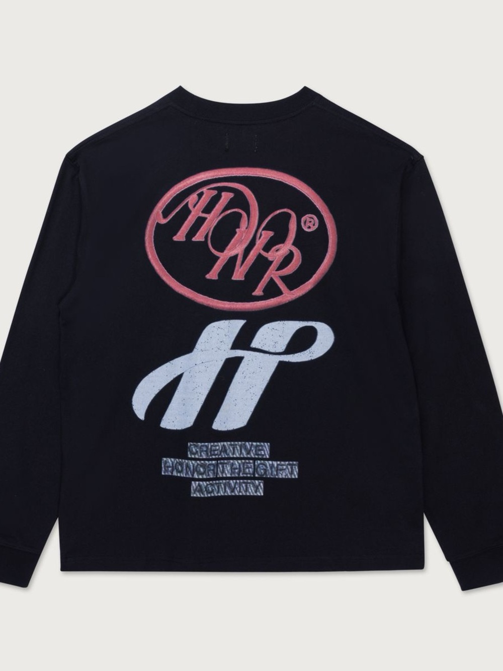 Honor the Gift C-fall Pop Art Long Sleeve Sweater - BLACK Size Large - Picture 4 of 8